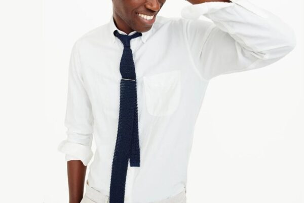 White button up dress shirt men