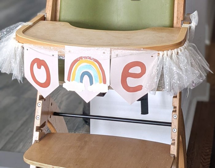 How to make a tutu highchair decoration