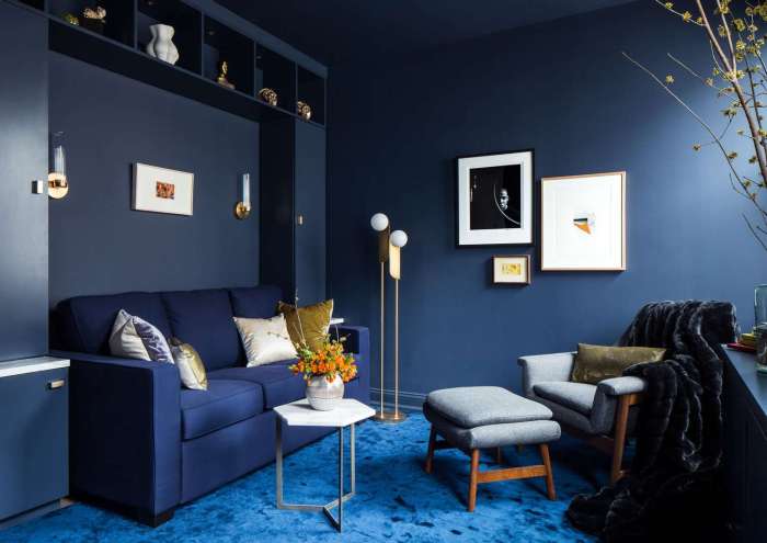 How to decorate a blue living room