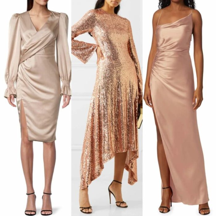 Best color shoes for rose gold dress