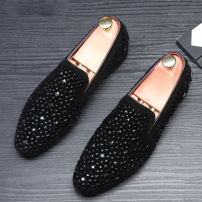 Rhinestone dress shoes men