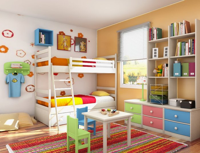 How to decorate a small kids room