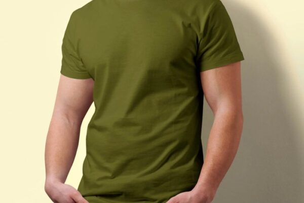 Men's olive green dress shirt