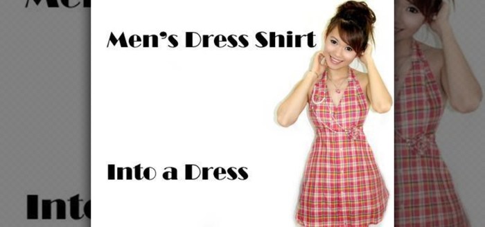 Mens shirt into dress